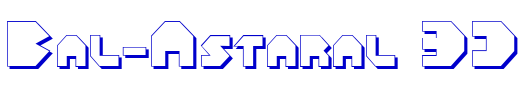 Bal-Astaral 3D 字体